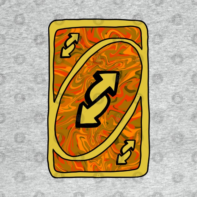 Trippy yellow Uno reverse card by Bingust